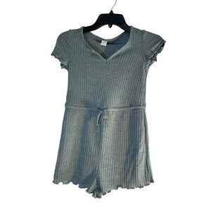 Shein Teen Girls Romper Gray Short Sleeve V-Neck Size 8-9 Y